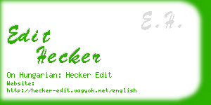 edit hecker business card